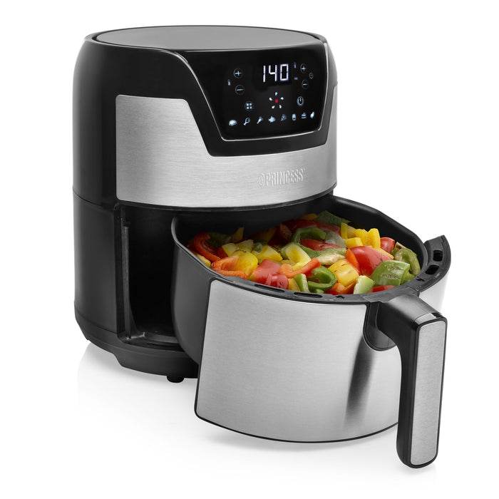 EAN 8713016091475 - Princess 182026 Sencillo 4,5 L Independiente 1500 W Freidora de aire caliente Plata imagen 10