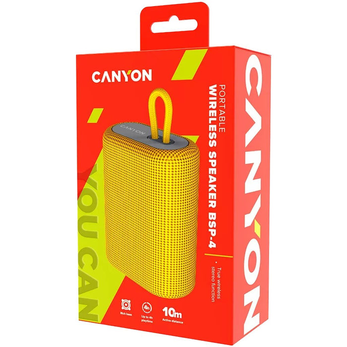 Altavoz Bluetooth Canyon Bsp-4 Lector Tf Usb-C 5w Amarillo Venta