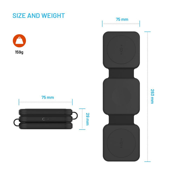 EAN 8591680167937 - FIXED FIXFLE-SA-BK cargador de dispositivo móvil Smartphone, Reloj inteligente Negro USB Cargador inalámb imagen 4