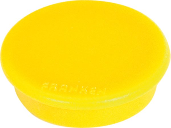 Franken Gmbh Franken - Magnet - 2,4 Cm Diámetro - Amarillo (Paquete De 10)