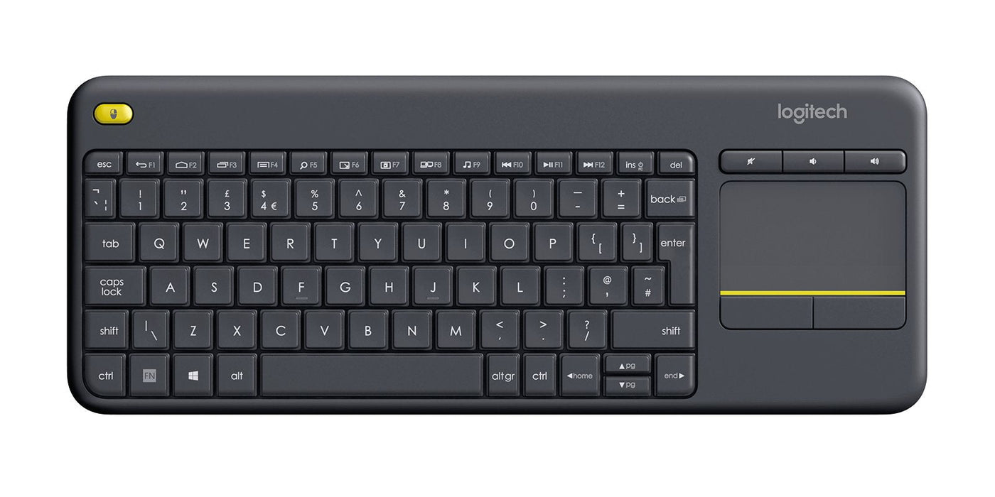 Teclado Nórdico Logitech K400 Plus Tv Rf Inalámbrico Qwerty Negro