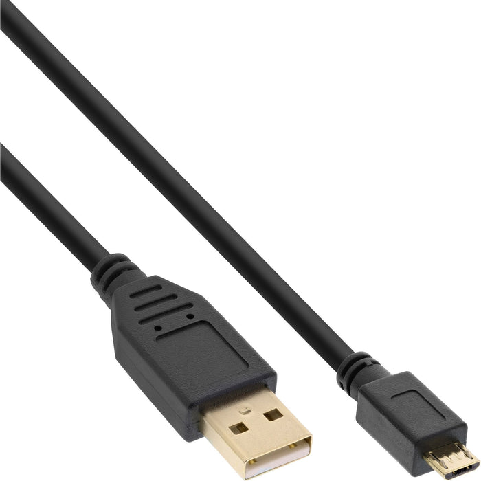 Inline Micro Usb 2.0 Cable Usb Tipo A Macho A Micro-B Macho Negro 5m