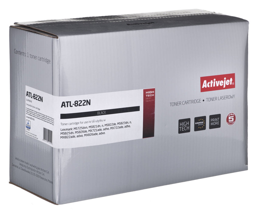Activejet Atl-822n Para Impresoras Lexmark Recambio Lexmark 58d2h00 Supreme 15000 Páginas Negro)
