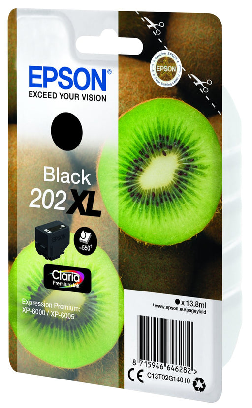 EAN 8715946646299 - Epson Kiwi 202XL cartucho de tinta 1 pieza(s) Original Alto rendimiento (XL) Negro imagen 1