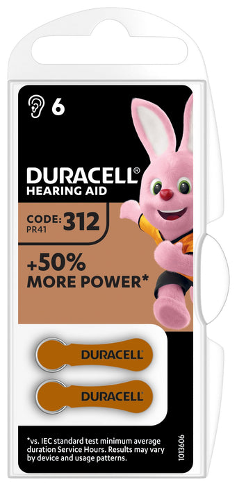 EAN 0000096077573 - Duracell Hearing Aid 312 Batería de un solo uso Zinc-Aire imagen 1