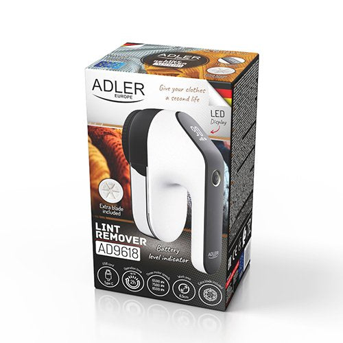 EAN 5905575902306 - Adler AD 9618 rasuradora de pelusa Negro, Blanco Acero inoxidable imagen 9
