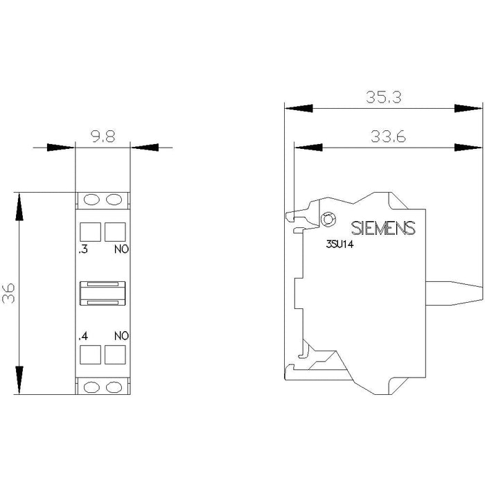 Siemens Kontaktmodul Con 1 Schaltglied 1s 3su1400-2aa10-3ba0
