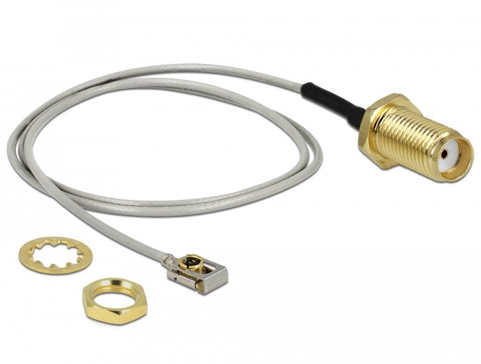 Delock 89930 Antena Cable Sma Mampara Hembra A I-Pex Inc., Mhf® I Lk Macho 1.13 20 Cm Longitud De Hilo 10 Mm