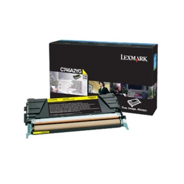 EAN 0734646435703 - Lexmark C746A3YG cartucho de tóner 1 pieza(s) Original Amarillo imagen 1