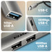 EAN 8595247909343 - Axagon HUB USB HUE-STC, 4x USB ALU STRIP hub, 1x USB-A 5Gbps, 2x USB-A & 1x USB-C 480Mbps, kabel USB-C 12 imagen 3
