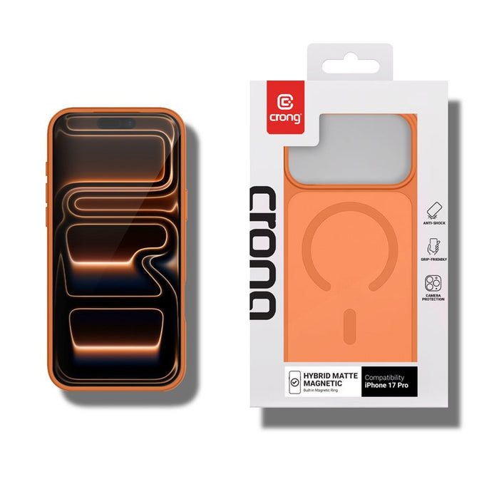 Etui Hybrid Matte Magnetic Etui Magsafe Iphone 17 Pro Pomaranczowe