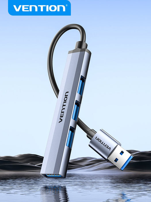 EAN 6922794773271 - Vention CKOHB hub de interfaz USB 3.2 Gen 1 (3.1 Gen 1) Type-A 5000 Mbit/s Gris imagen 2