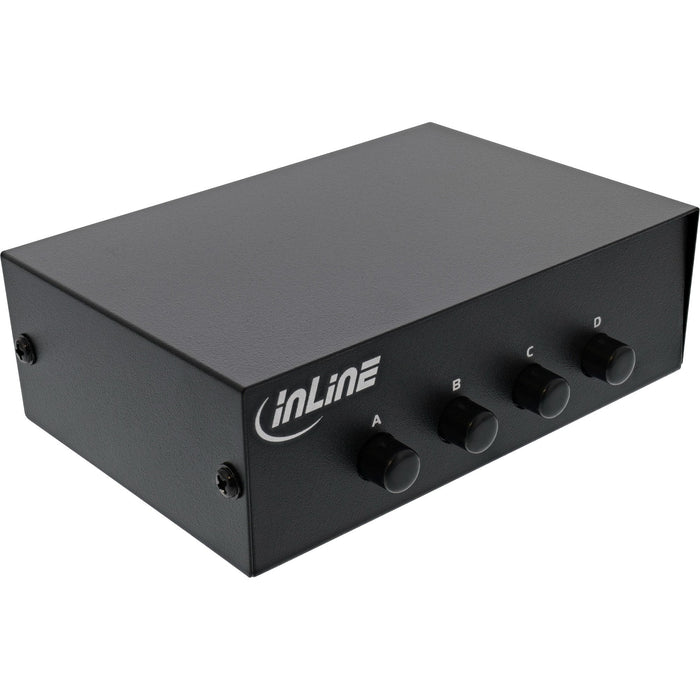 Switch Serie Inline Manual De 4 Puertos, Rs232, Sub-D De 9 Pines