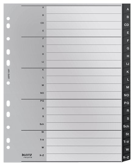 Leitz Ordnerregister Vollformat, Ancho Extra A-Z Din A4