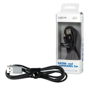 Kabel Usb 2.0 A Meski Do Micro-B Meski, Dl. 2m Szary