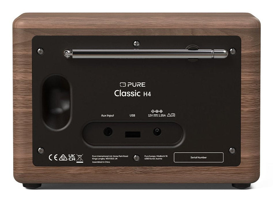 Pure Classic H4 Digitalradio Kaffee Schwarz Walnuss Eu Uk