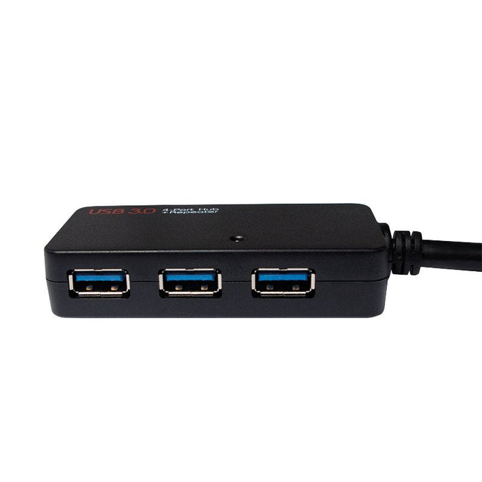 Usb 3.0 Cable, Usb-A M To 4x Usb-A F, Amplifier, Negro, 10 M
