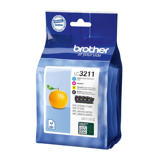 EAN 4977766780186 - Brother LC3211VAL cartucho de tinta 4 pieza(s) Original Rendimiento estándar Negro, Cian, Magenta, Amaril imagen 2