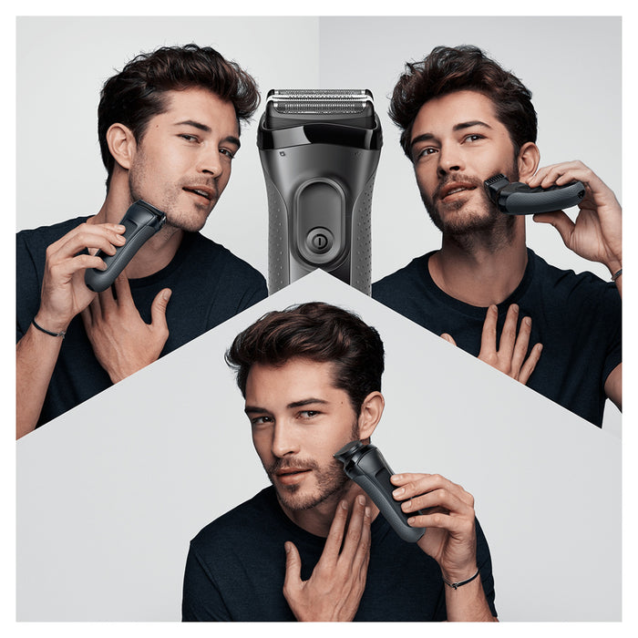 EAN 8006540835265 - Braun Series 3 3000BT Máquina de afeitar de láminas Recortadora Gris imagen 2