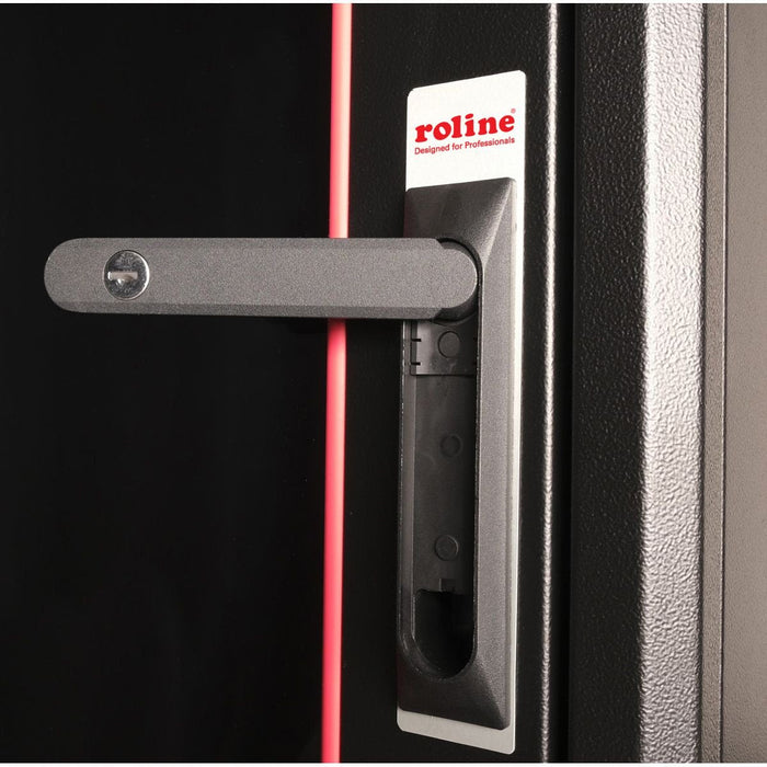 Roline 19-Zoll Netzwerkschrank Pro 26 He, 800x1000 Bxt Glastr Schwarz