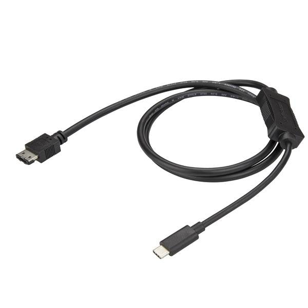Startech.Com Cable De 1m Adaptador Usb-C A Esata Cable Conversor Usb Tipo C A Esata Usb 3.0 Controlador De Almacenamiento Sata 6gb/S Usb 3.0 Negro