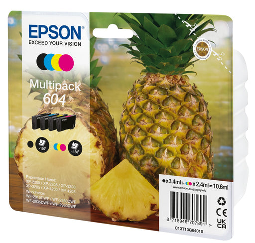 EAN 8715946707907 - Epson 604 cartucho de tinta 4 pieza(s) Original Rendimiento estándar Negro, Cian, Magenta, Amarillo imagen 1