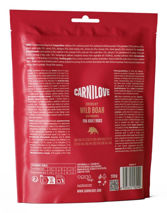 EAN 8595602582594 - CARNILOVE CRUNCHY Perro Snacks Jabalí 200 g imagen 3