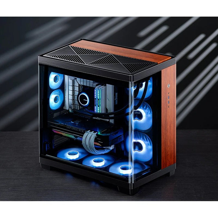 Caja Atx Jonsbo Tk-4 Wood Cristal Templado Negro