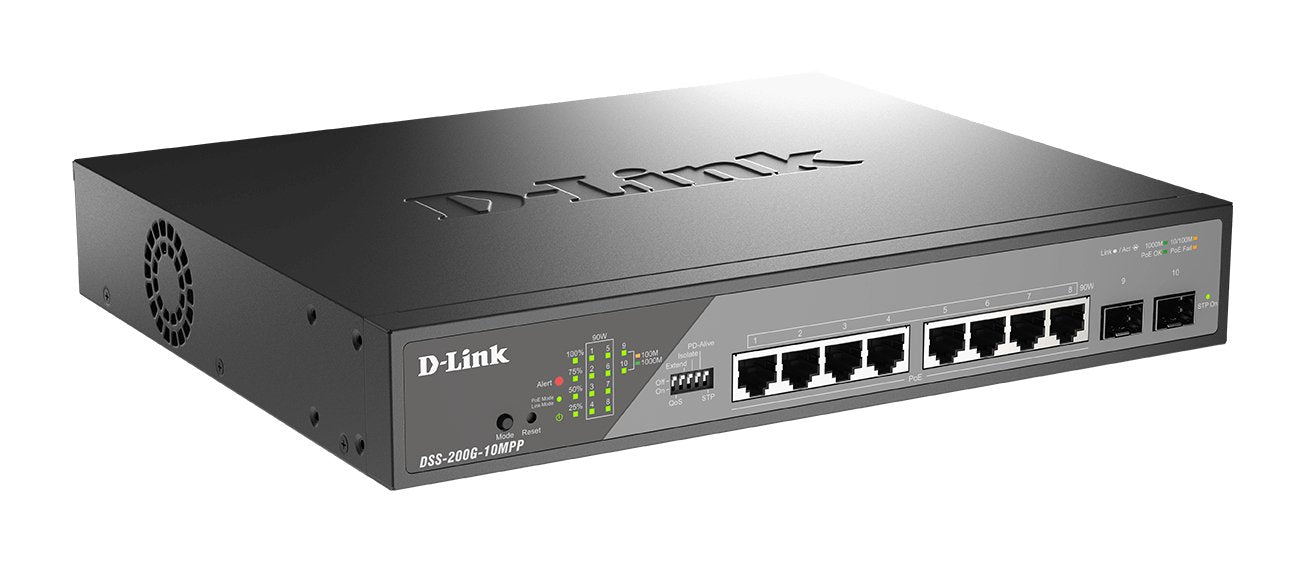 EAN 0790069468070 - D-Link DSS-200G-10MPP switch Gestionado L2 Gigabit Ethernet (10/100/1000) Energía sobre Ethernet (PoE) 1U imagen 2