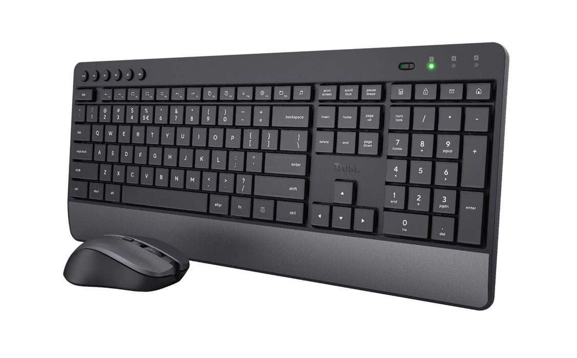 Teclado Trust Trezo Inalámbrico Completo Con Ratón Incluido Y Teclas Multimedia