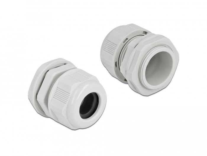 Delock Cableverschraubung Pg21 Für Rundcable Grau 2 Stück