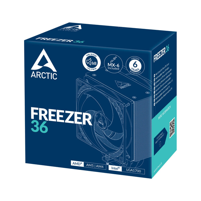EAN 4895213704120 - ARCTIC Freezer 36 Procesador Refrigerador de aire 12 cm Negro, Plata 1 pieza(s) imagen 6