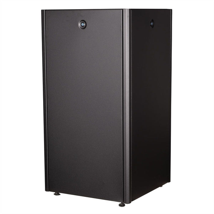 Roline 19-Zoll Netzwerkschrank Basic 22 He, 600x600 Bxt Glastr Schwarz