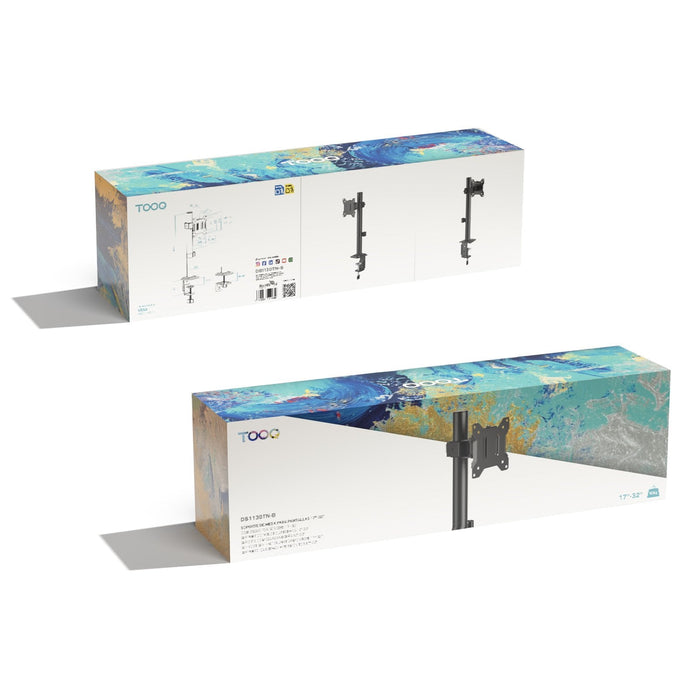 Soporte De Mesa Para Monitor Tooq Db1130tn-B Giratorio Inclinable Hasta 10kg