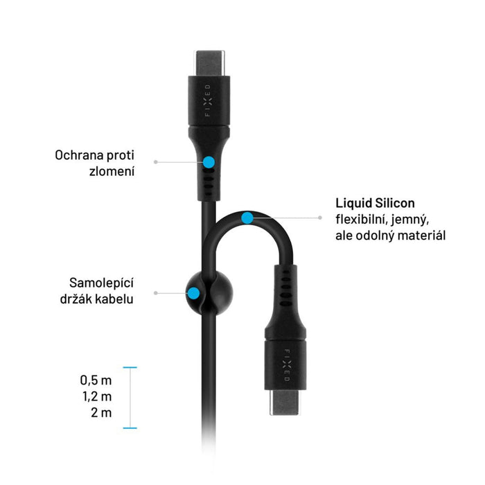 EAN 8591680147250 - FIXED FIXDLS-CC05-BK cable USB USB 2.0 0,5 m USB C 4,8 Gbit/s Negro imagen 5