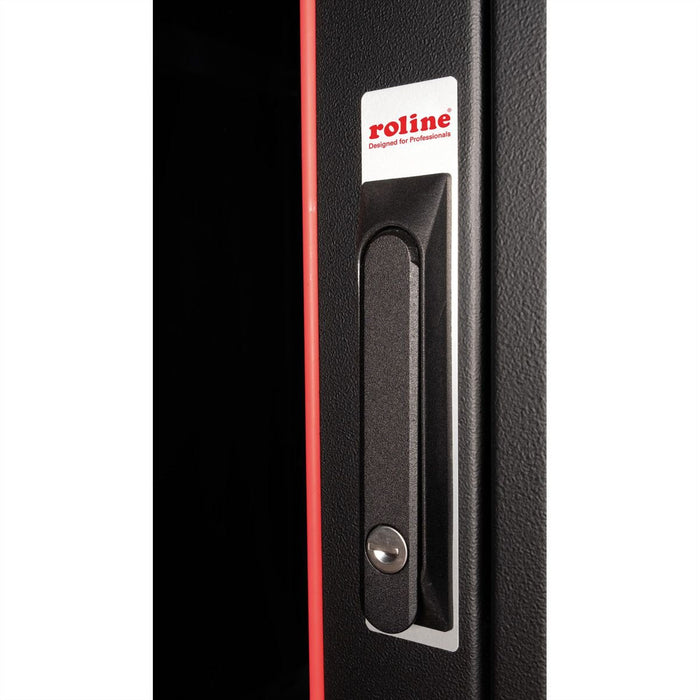 Roline 19-Zoll Netzwerkschrank Pro 47 He, 600x800 Bxt Glastr Schwarz