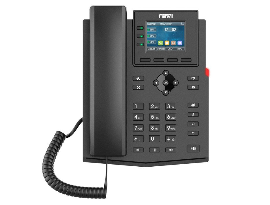 Fanvil X303p Teléfono Ip Negro 4 Líneas Lcd