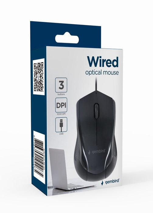 EAN 8716309104265 - Gembird MUS-3B-02 ratón Oficina Ambidextro USB tipo A Óptico 1000 DPI imagen 2