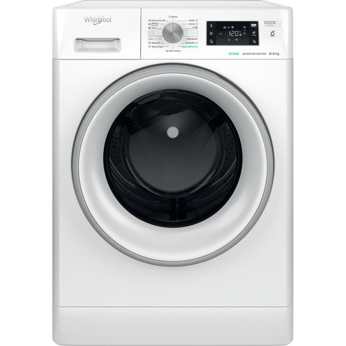EAN 8003437057328 - Whirlpool FFWDB 864489 SV EE lavadora-secadora Independiente Carga frontal Blanco imagen 2