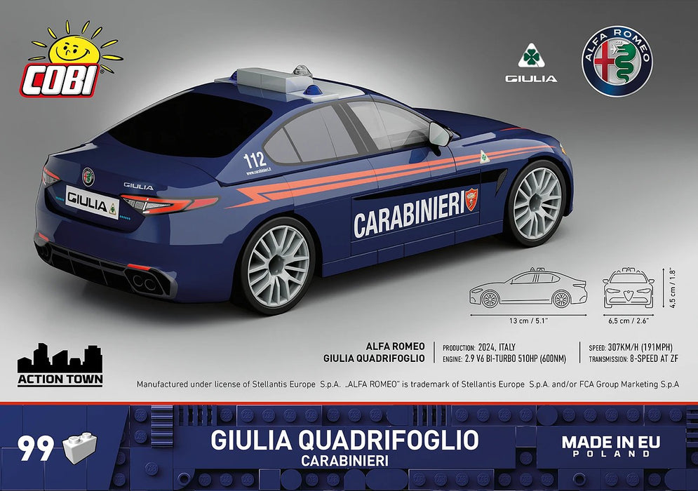 Cobi Giulia Quadrifoglio Carabinieri (Massstab 1:35) Cobi-24654