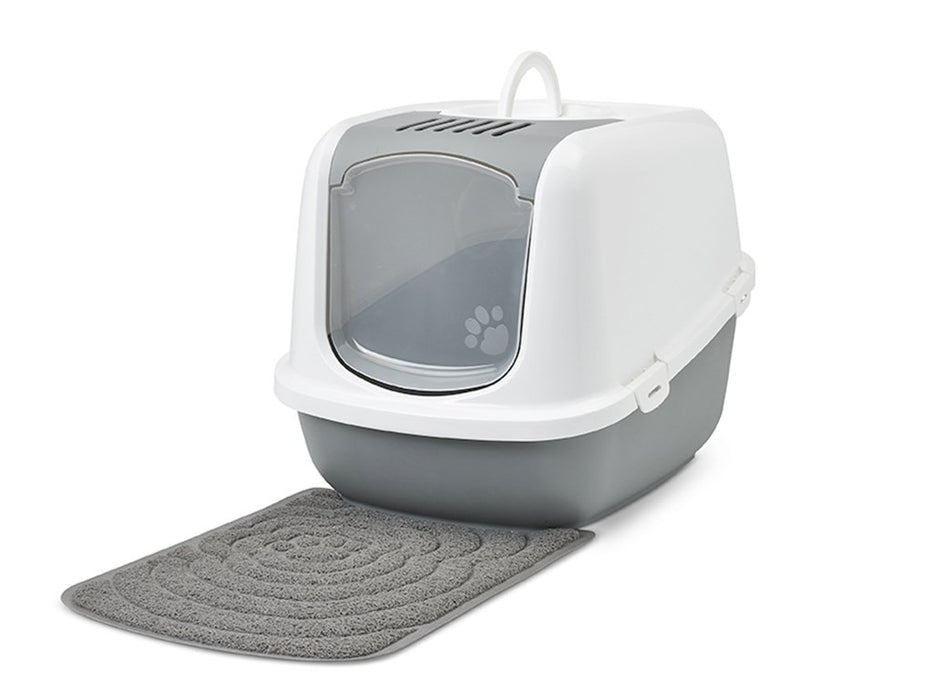 EAN 5411388020019 - Savic Nestor Jumbo Gato Caja de arena con cubierta Gris, Blanco imagen 5