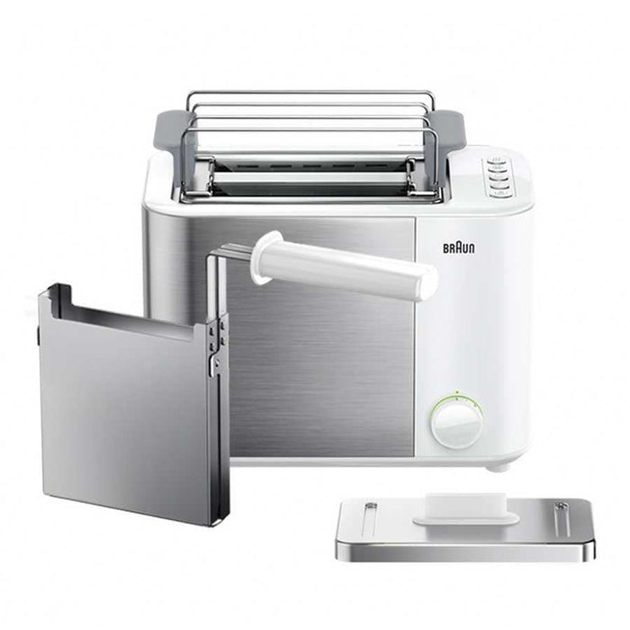 Tostadora Braun Grille-Pain Ht5015wh 13 2 Rebanada(S) 1000 W Gris, Blanco