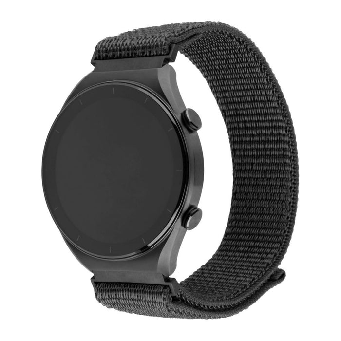Fixed Nylon Sporty Strap With Quick Release 22mm For Smartwatch, Dark Gray