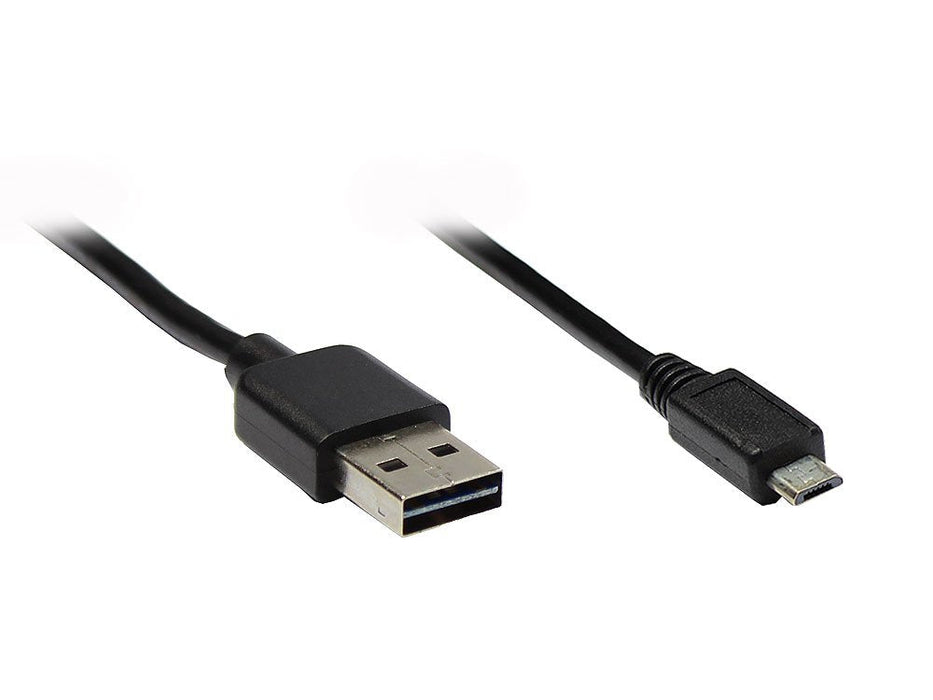Goodconnections Anschlusscable Usb 2.0 Easy Stecker A An Stecker Micro B, Schwarz, 1m,