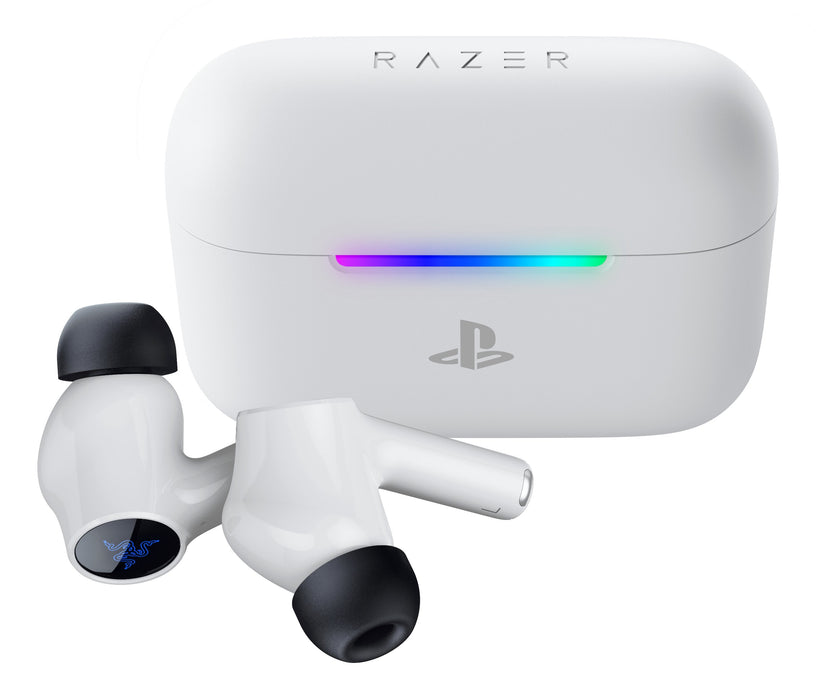 Auriculares  Razer Hammerhead V3 X Hyperspeed Playstation  Inalámbricos Gaming Multiplataforma - Hyperspeed Y Bluetooth - 40 Horas La Batería - Impermeable Ipx4 - Thx Spatial Audio  Blanco