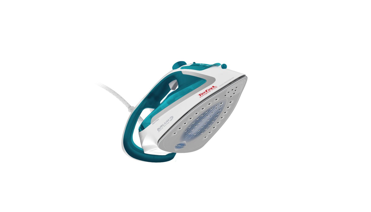 EAN 3121040075692 - Tefal EasyGliss Plus FV5718 plancha Plancha vapor-seco Suela de Durilium 2400 W Turquesa, Blanco imagen 2