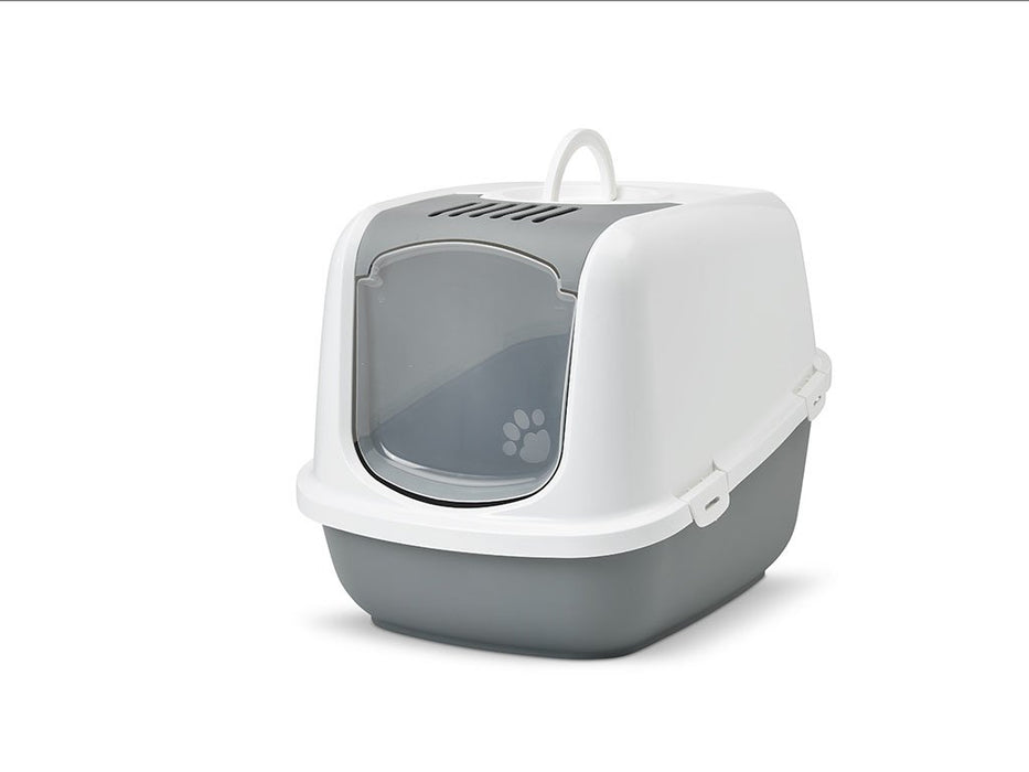 EAN 5411388020019 - Savic Nestor Jumbo Gato Caja de arena con cubierta Gris, Blanco imagen 1