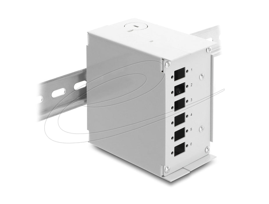 Lwl Patchfeld 6 Port Für Sc Simplex Oder Lc Duplex Grau Metall Zur Hutschienen Montage