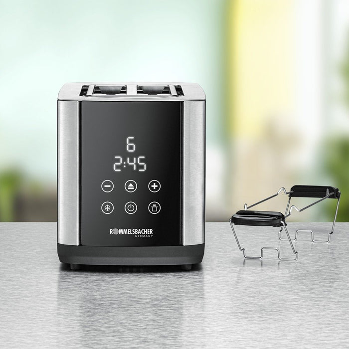 EAN 4001797880000 - Rommelsbacher TO 850 tostadora 9 2 rebanada(s) 850 W Negro, Acero inoxidable imagen 3