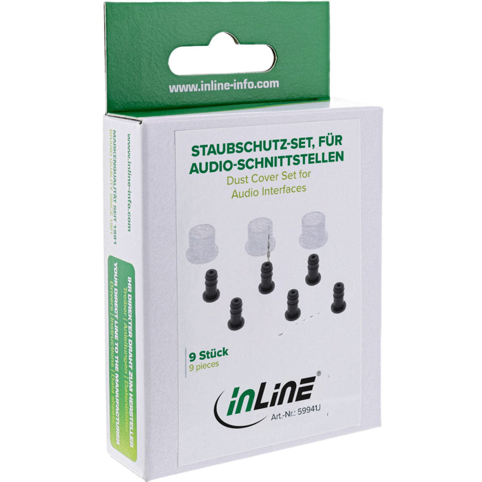 Juego De Guardapolvos Inline Para Interfaces De Audio Rca + 3,5 Mm 9 Uds.